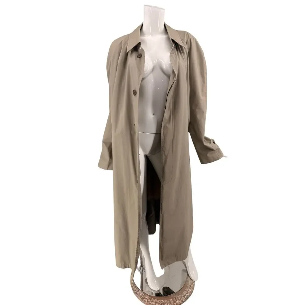 Christian Dior Monsieur Vintage Oversized Trench Coat Taupe Brown Men's Size 42L